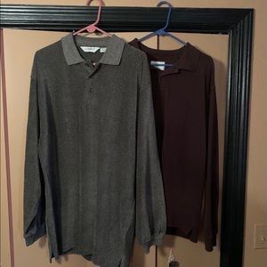 (2) Knightsbridge Men’s Long Sleeve Pullovers